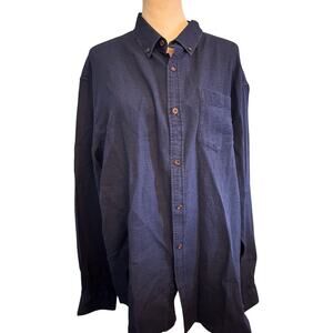 Line Of Trade Frank Shirt, Navy, 100% Cotton, Men's 2XL